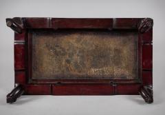 Antique Chinese Rosewood Marble Inset Low Stand - 4315384