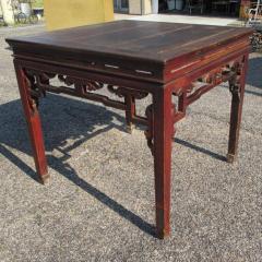 Antique Chinese Wood Ba Xian Eight Immortals Dining Table - 2691416