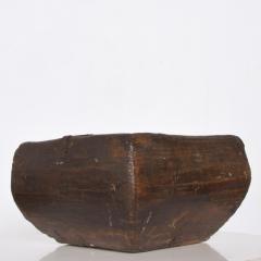 Antique Chinese Wood Rice Grain Measure Harvest Carry Bucket Iron Detail - 1887008