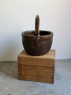 Antique Chinese Woven Reed Gathering Basket - 4602990