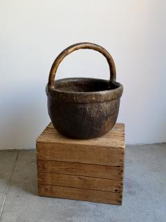 Antique Chinese Woven Reed Gathering Basket - 4602992