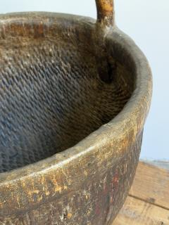 Antique Chinese Woven Reed Gathering Basket - 4602995