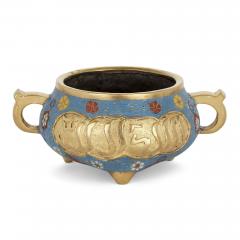 Antique Chinese ormolu and cloisonn enamel vase for the Islamic market - 4421332