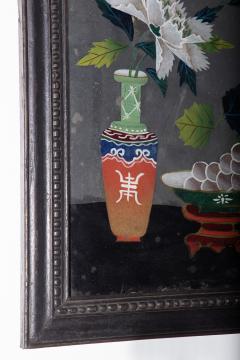 Antique Chinese reverse glass painting - 3821581