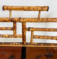 Antique Chinoiserie English Tortoiseshell Bamboo Etagere Display - 4571867