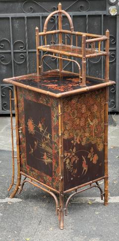 Antique Chinoiserie Regency Bamboo Cabinet - 2431746