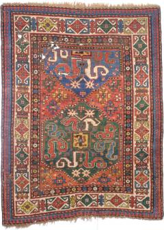Antique Cloudband Kazak Rug 4 3 x 5 7  - 4297414