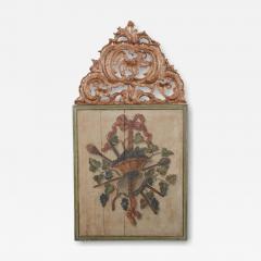 Antique Continental Giltwood Polychrome Decorated Trophy Panel - 4344793