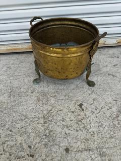 Antique Copper Pot w Brass Legs and Handles - 4286295
