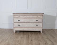 Antique Danish Painted Chest of Drawers in Antique White Early 19th Century - 4282334