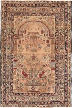 Antique Dark Beige Lavar Kerman Rug 4 4 x 6 2  - 4327833