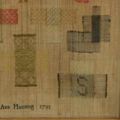 Antique Darning Sampler 1791 by Ann Manning - 3319657