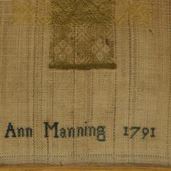 Antique Darning Sampler 1791 by Ann Manning - 3319658