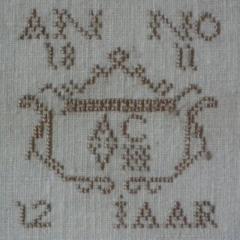 Antique Darning Sampler dated 1811 - 1766298
