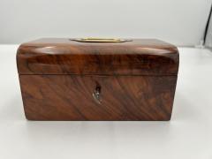 Antique Decorative Box Walnut Veneer and Brass South Germany circa 1850 - 3170336