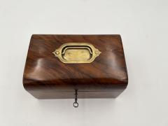 Antique Decorative Box Walnut Veneer and Brass South Germany circa 1850 - 3170337