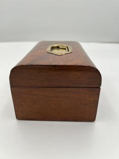 Antique Decorative Box Walnut Veneer and Brass South Germany circa 1850 - 3170339