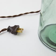 Antique Demijohn Lamp with Whipstitch Shade - 3302671