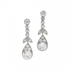 Antique Diamond Drop Earrings - 919190