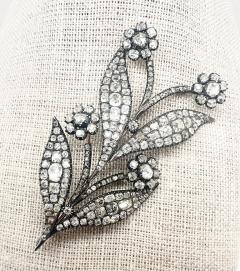 Antique Diamond Flower Brooch - 3525890