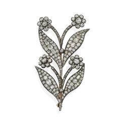 Antique Diamond Flower Brooch - 3525891
