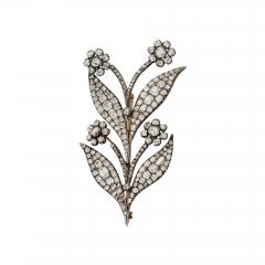 Antique Diamond Flower Brooch - 3530139