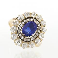 Antique Diamond and Sapphire Cluster Ring - 173920