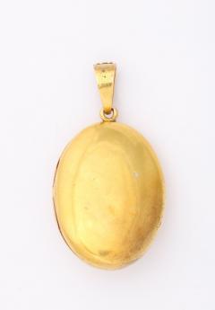 Antique Diamond and Tourmaline Gold Locket - 3437586