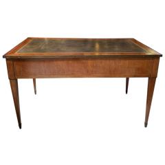Antique Directoire Style Bronze Mounted Leather Top Writing Table Desk - 4349317