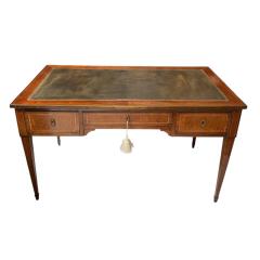 Antique Directoire Style Bronze Mounted Leather Top Writing Table Desk - 4349319