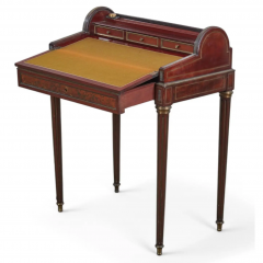 Antique Directoire Style Mahogany Roll Top Bureau De Dame Edwards Roberts - 4079856