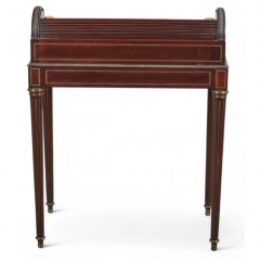 Antique Directoire Style Mahogany Roll Top Bureau De Dame Edwards Roberts - 4079869