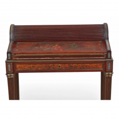 Antique Directoire Style Mahogany Roll Top Bureau De Dame Edwards Roberts - 4079874