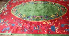 Antique Dragon Art Deco Chinese Carpet Early 20th Century 89 x 116  - 3967686