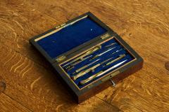 Antique Drawing Instrument Set in Rosewood Box 1900 - 4582564