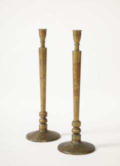 Antique Dutch Brass Candlesticks - 3990396
