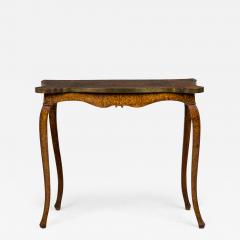 Antique Dutch Elm Inlaid Brass Bound Console Table - 4186244