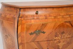 Antique Dutch Inlaid Bombe Commode in Olive Wood - 3258116