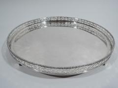 Antique Dutch Silver Neoclassical Salver Tray Late 18 C - 3750065