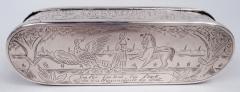 Antique Dutch Silver Tobacco Box with Engraved Pastoral Scenes 1803 - 3780438