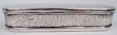 Antique Dutch Silver Tobacco Box with Engraved Pastoral Scenes 1803 - 3780440