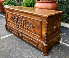 Antique Early 18c Portuguese Carved Walnut Blanket Chest - 1963185