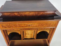 Antique Early 19c Biedermeier Burl Walnut Secretary Desk - 3897116