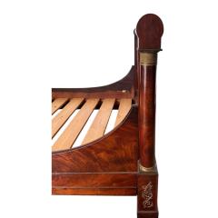 Antique Early 19c French Empire Mahogany Gilt Bronze Daybed - 4254719