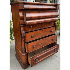 Antique Early 19th C American Late Classical Period Mahogany High Chest c 1805 - 4232227