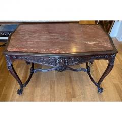 Antique Early 19th C French Provincial Marble Top Center Table - 2893053