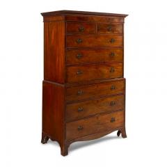 Antique Early 19th C George III Mahogany Highboy Chest on Chest - 4642904