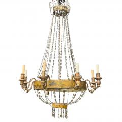 Antique Early 19th C Italian Crystal Tole Chandelier - 4586390