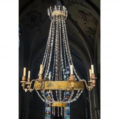 Antique Early 19th C Italian Crystal Tole Chandelier - 4586392