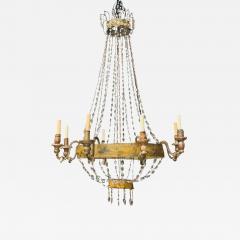 Antique Early 19th C Italian Crystal Tole Chandelier - 4589536